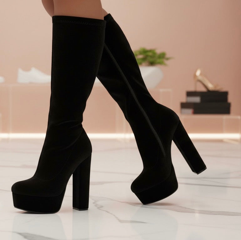 VIXEN CALF PLATFORM BOOTS